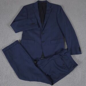 Bruno Piattelli 2-Piece Suit Mens 40 Short Pants 36x30 Blue Blazer Trousers NEW
